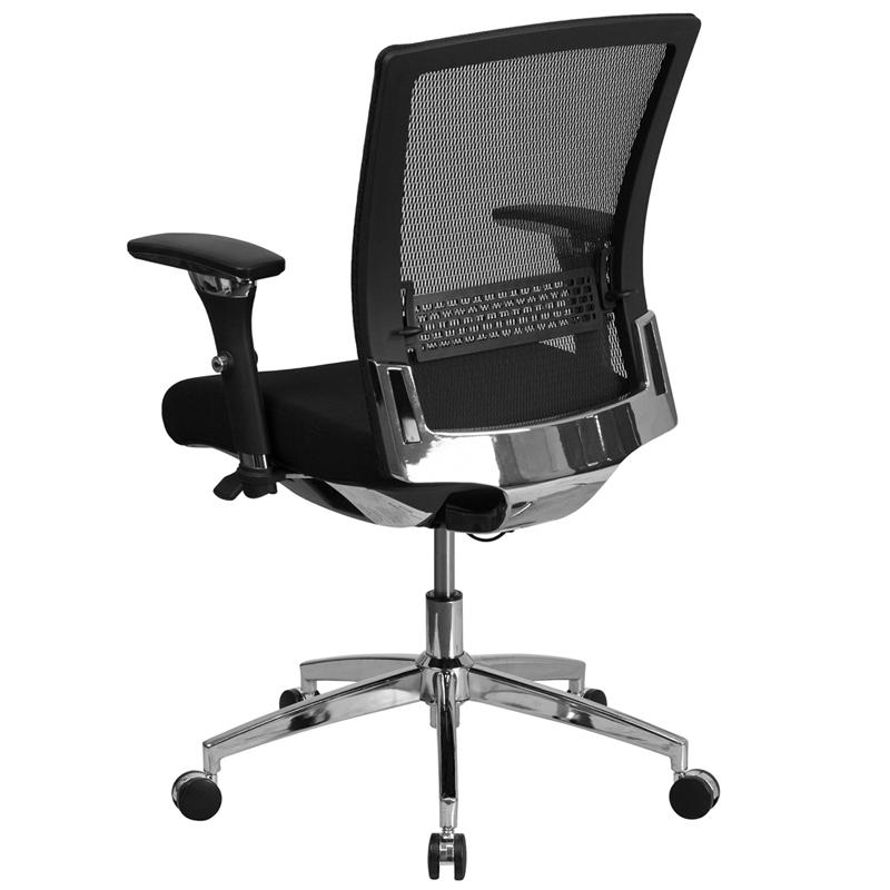 Hercules Series 24/7 Intensive Use 300 Lb. Rated Black, Mesh Multifunction Ergonomic Office Chair With Seat Slider By Flash Furniture | Office Chairs | Modishstore - 3