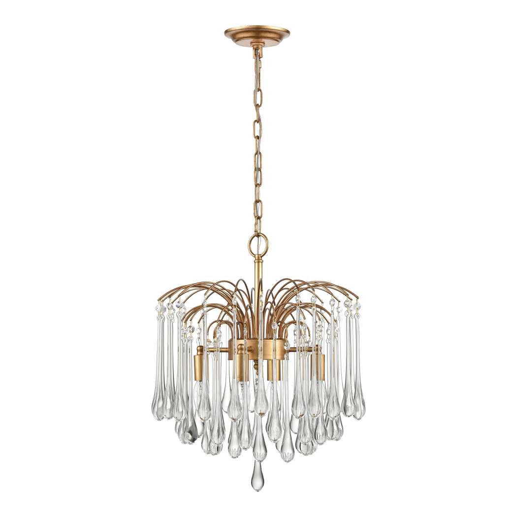 Viola Park 17'' Wide 4-Light Pendant - Gold Leaf By ELK |Pendant Lamps |Modishstore - 2