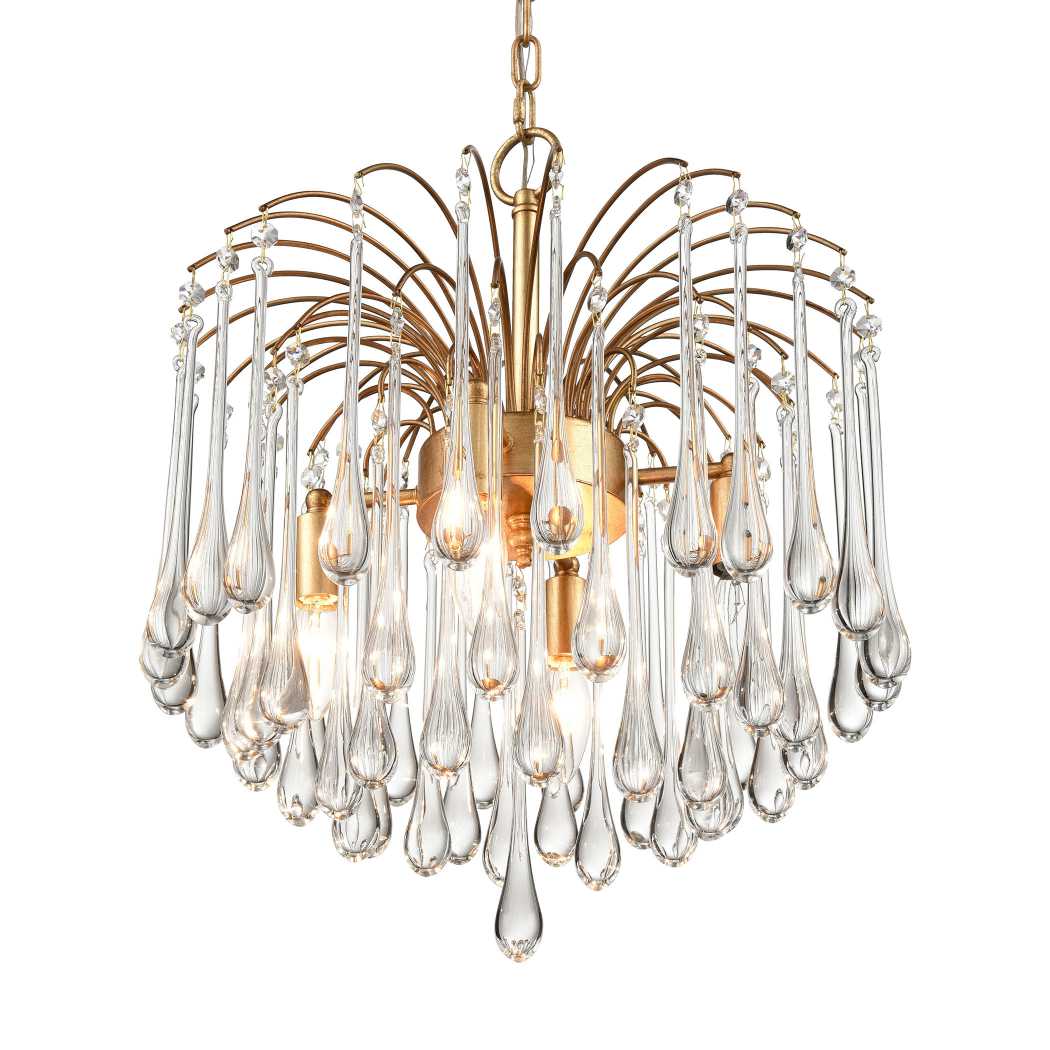 Viola Park 17'' Wide 4-Light Pendant - Gold Leaf By ELK |Pendant Lamps |Modishstore - 3