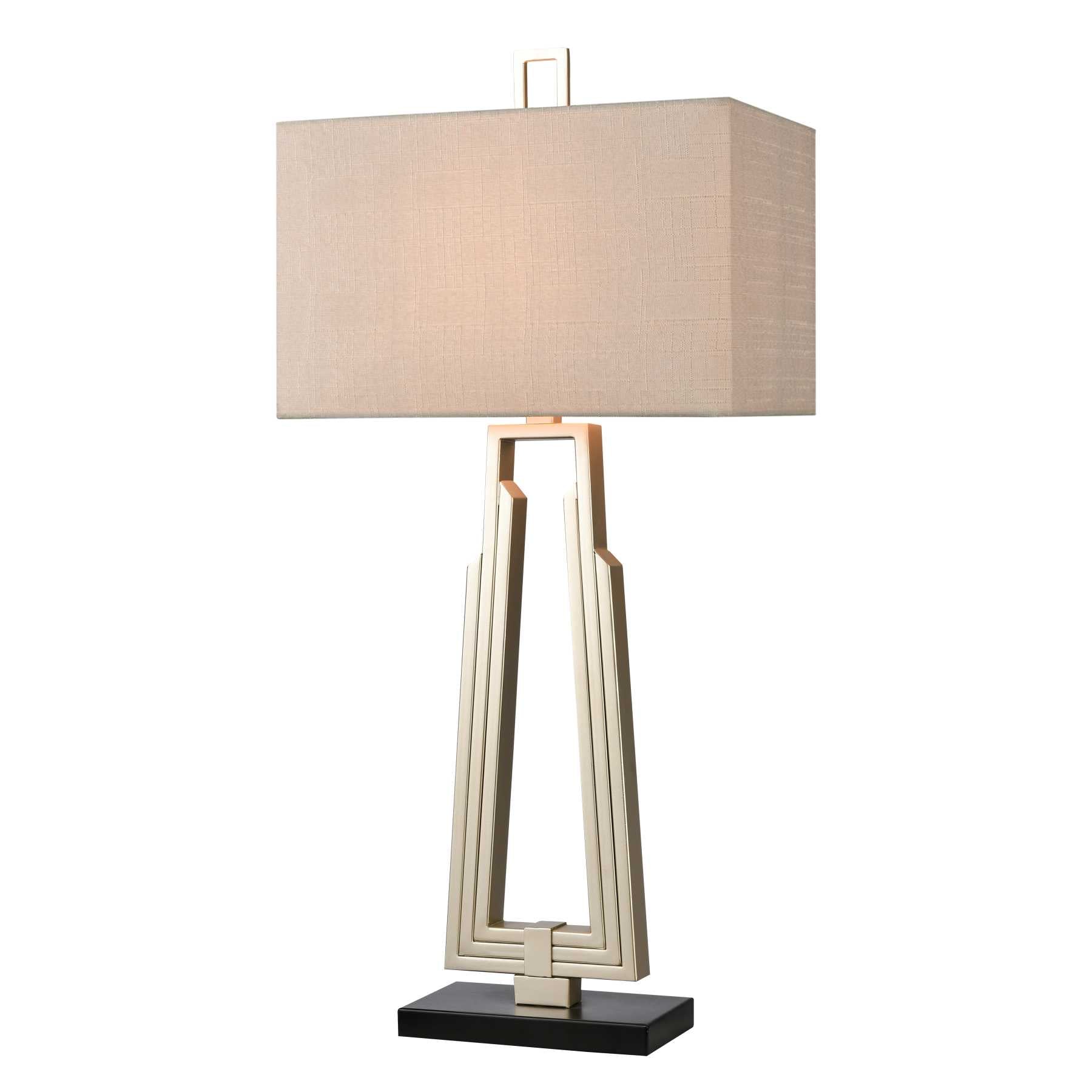 Stoddard Park 33'' High 1-Light Table Lamp - Champagne Silver By ELK |Table Lamps |Modishstore 