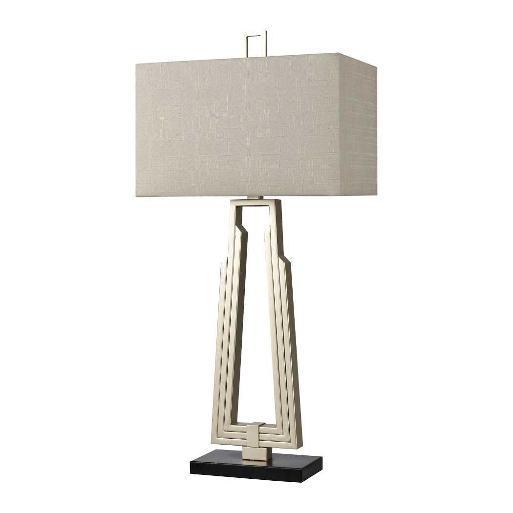 Stoddard Park 33'' High 1-Light Table Lamp - Champagne Silver By ELK |Table Lamps |Modishstore - 4