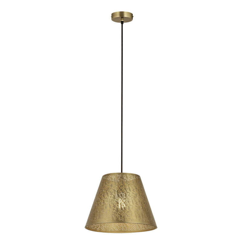 Hargen 15'' Wide 1-Light Pendant - Antique Brass By ELK |Pendant Lamps |Modishstore 