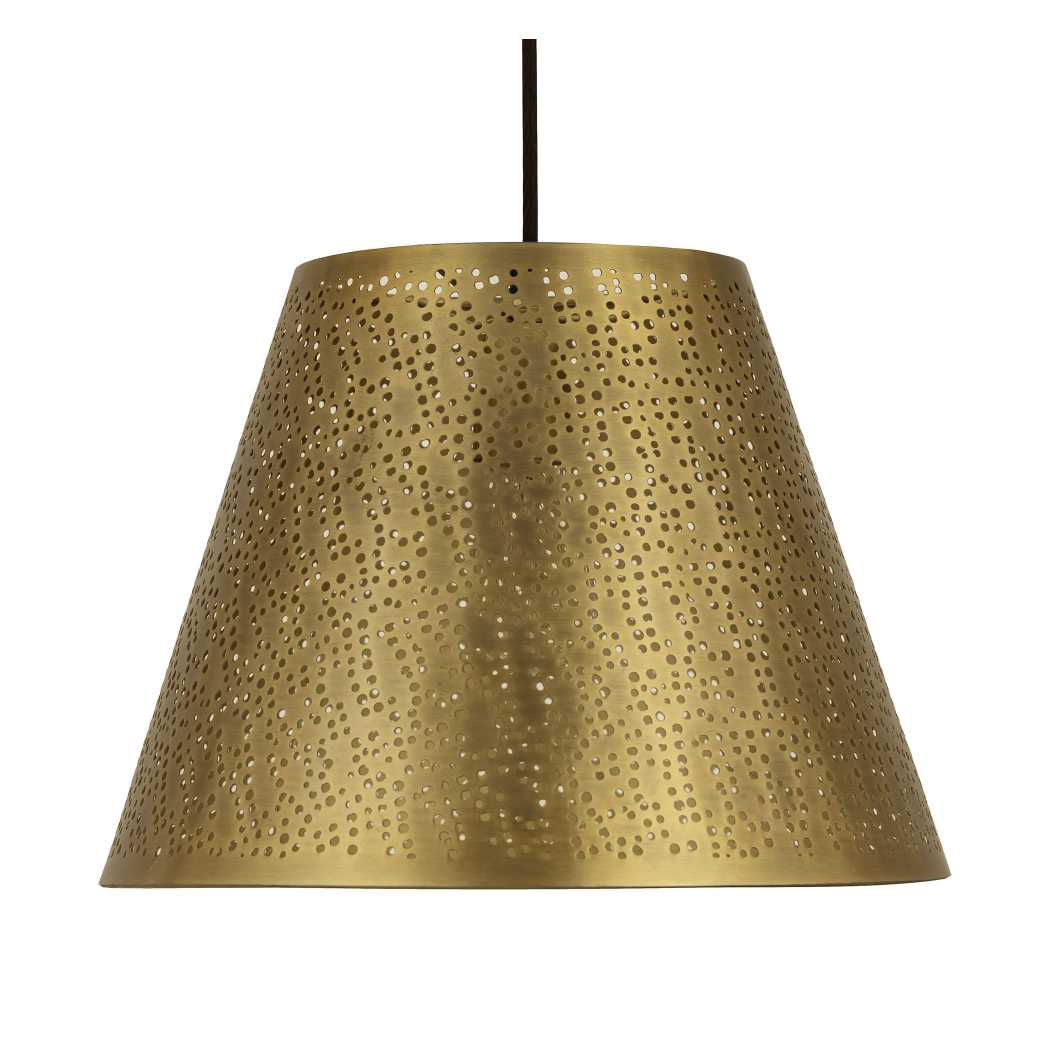 Hargen 15'' Wide 1-Light Pendant - Antique Brass By ELK |Pendant Lamps |Modishstore - 2