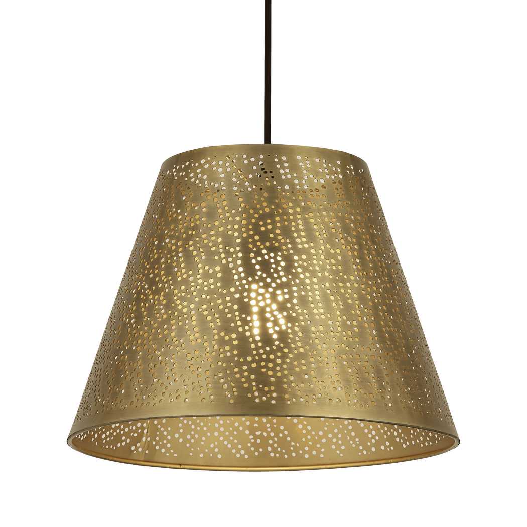 Hargen 15'' Wide 1-Light Pendant - Antique Brass By ELK |Pendant Lamps |Modishstore - 4