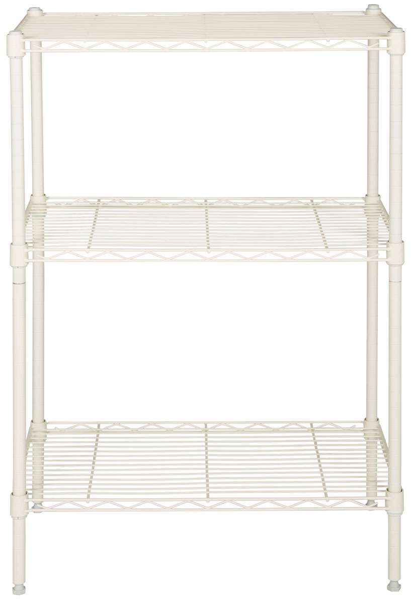 Safavieh Sierra Mini 3 Tier Chrome Wire Shelve (23 In. W X 13 In. D X 35 In. H) - Ivory | Shelves & Shelving Units | Modishstore - 2