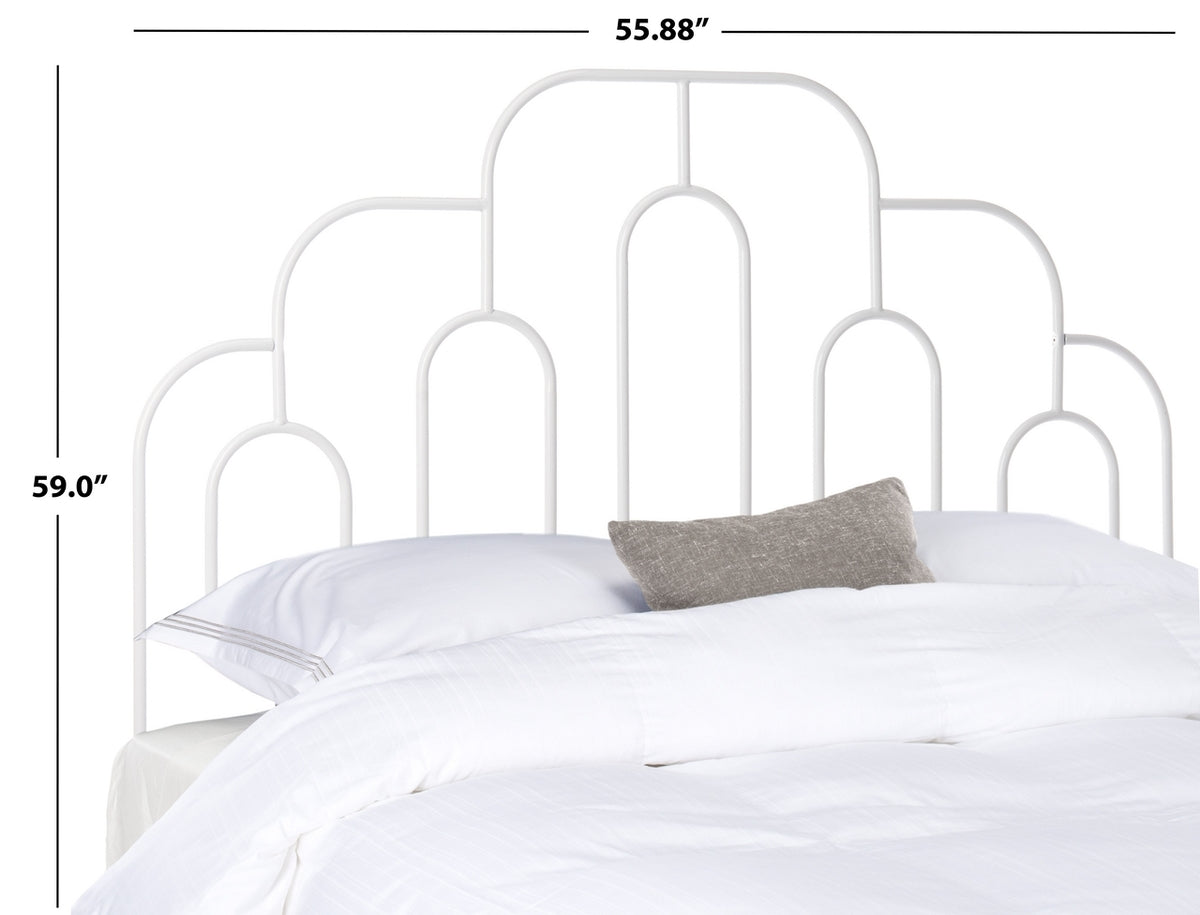 Safavieh Paloma Metal Retro Headboard Full Size - White | Headboards | Modishstore - 3