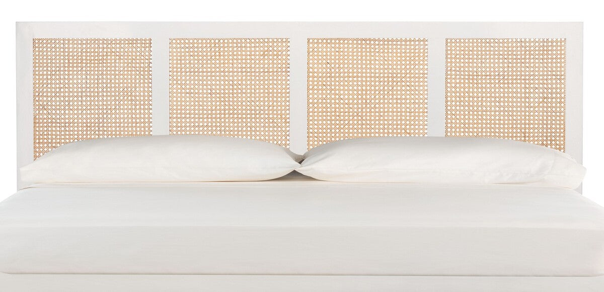 Safavieh Vienna Cane Headboard King Size - White | Headboards | Modishstore - 2