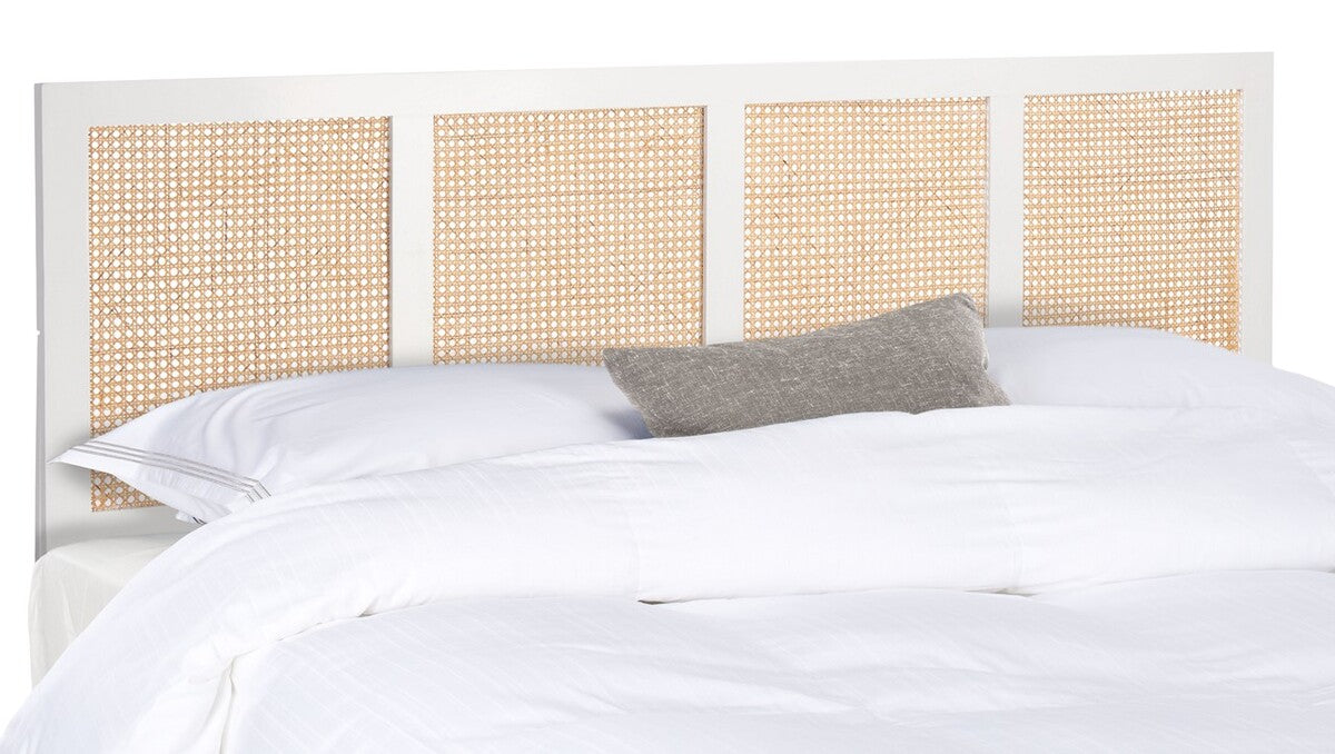 Safavieh Vienna Cane Headboard King Size - White | Headboards | Modishstore - 3