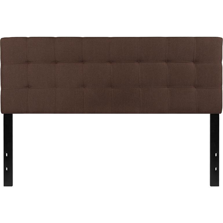 Bedford Tufted Upholstered Queen Size Headboard In Dark Brown Fabric By Flash Furniture | Headboards | Modishstore - 2