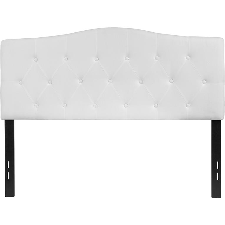 Cambridge Tufted Upholstered Full Size Headboard In White Fabric By Flash Furniture | Headboards | Modishstore - 3