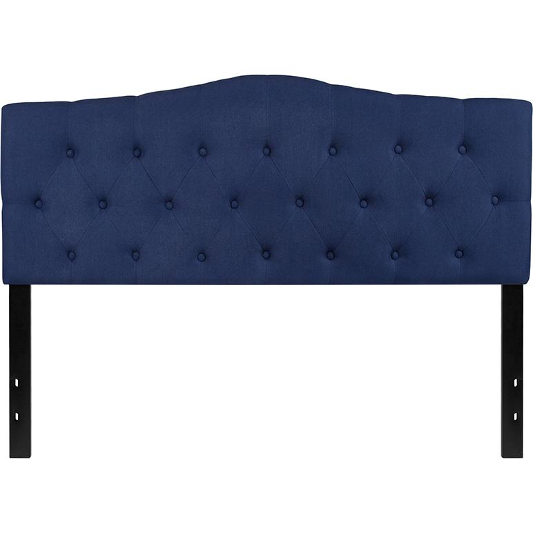 Cambridge Tufted Upholstered Queen Size Headboard In Navy Fabric By Flash Furniture | Headboards | Modishstore - 2