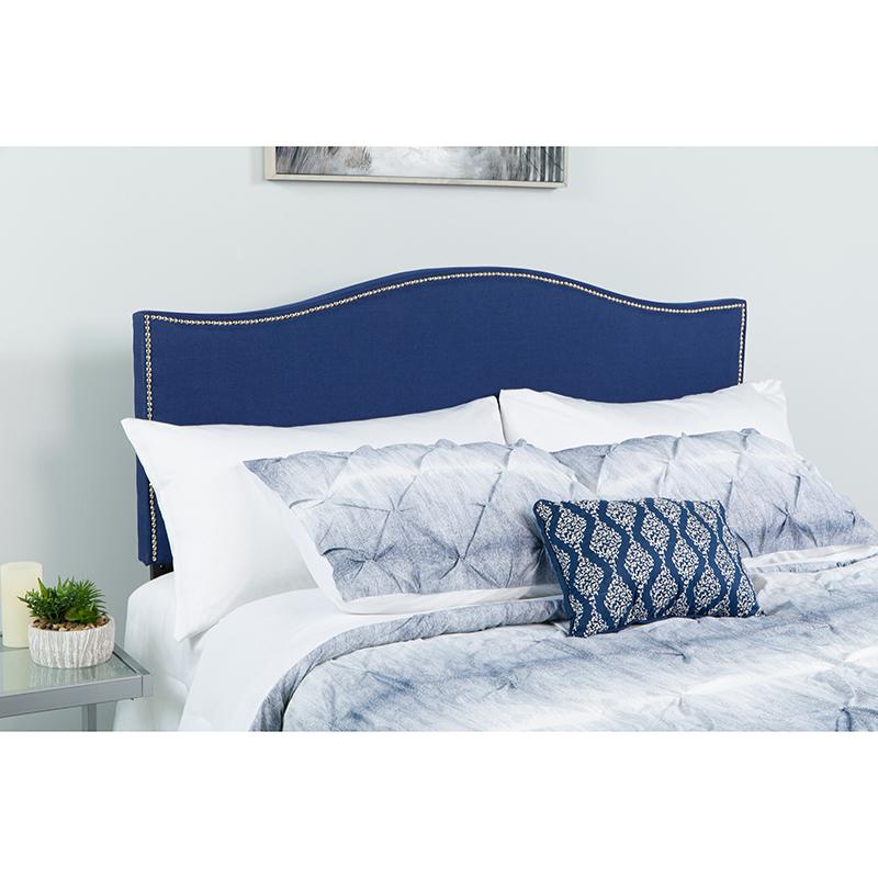 Cambridge Tufted Upholstered Queen Size Headboard In Navy Fabric By Flash Furniture | Headboards | Modishstore - 1