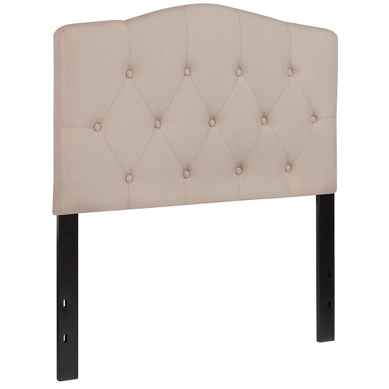 Cambridge Tufted Upholstered Twin Size Headboard In Beige Fabric By Flash Furniture | Headboards | Modishstore - 3