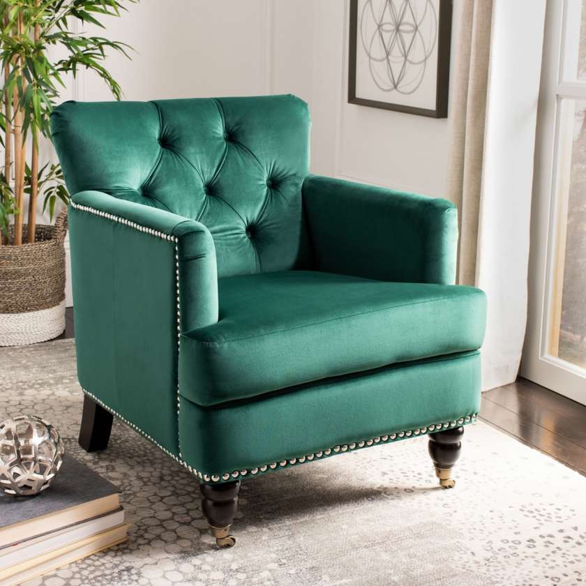 Safavieh Colin Tufted Club Chair | Accent Chairs | Modishstore - 9