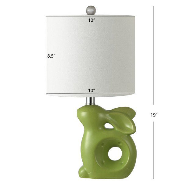 Safavieh Ruby Rabbit Lamp - Green | Table Lamps | Modishstore - 3