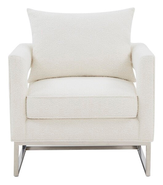 Ivory leather accent discount chair