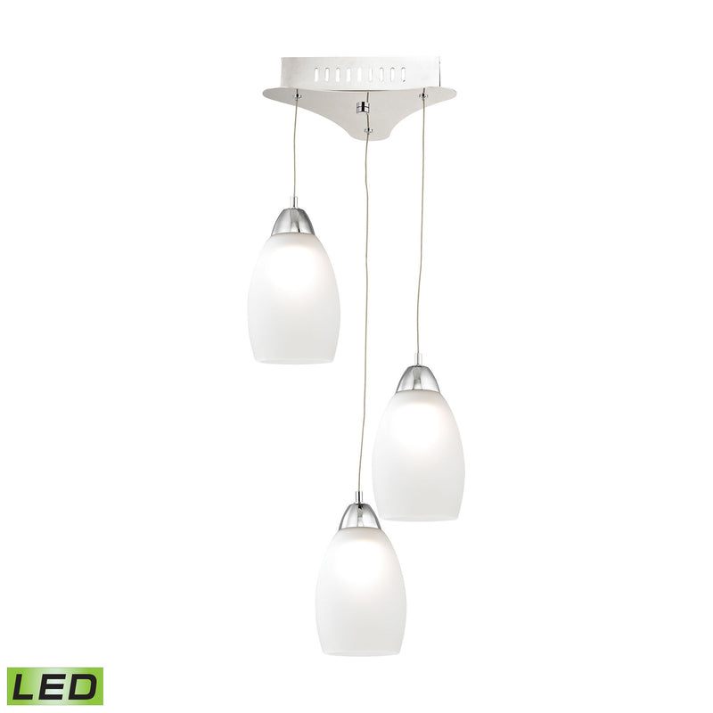 ELK Celina 1-Light Semi Flush in Chrome with Mosaic Glass - Includes Adapter Kit ELK Lighting | Pendant Lamps | Modishstore