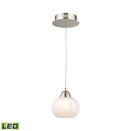 ELK Spun Aluminum 1-Light Mini Pendant in Aluminum with Matching Shade - Includes Adapter Kit ELK Lighting | Pendant Lamps | Modishstore