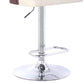 Storm Barstool in Chrome finish with Walnut wood and Cream Faux Leather By Armen Living | Bar Stools | Modishstore - 4