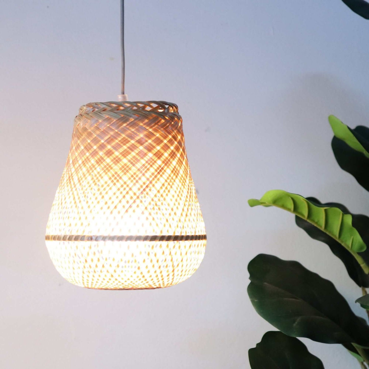 Nat - Bamboo Pendant Light (7 X 7.5 Inch) By Thaihome | Pendant Lamps | Modishstore - 3