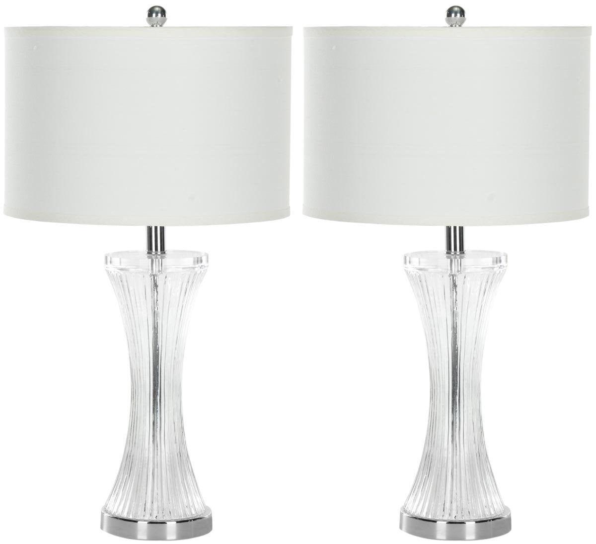 Safavieh Zelda 25-Inch H Glass Table Lamp Set Of 2 - Clear | Table Lamps | Modishstore - 2