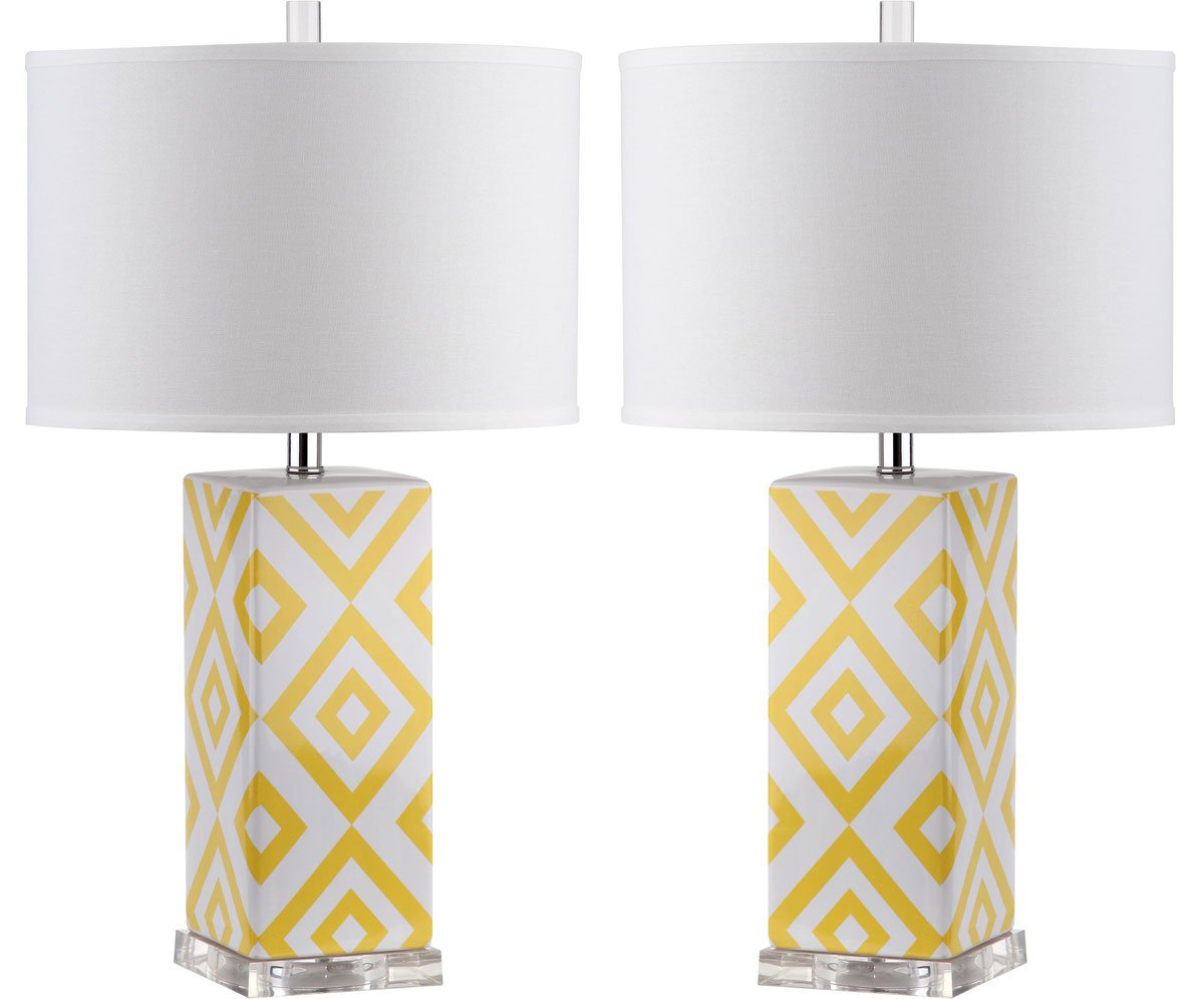 Grey and best sale yellow table lamps