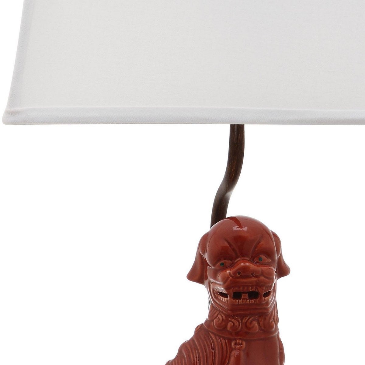 Safavieh Foo 28.5-Inch H Dog Table Lamp Set Of 2 - Red | Table Lamps | Modishstore - 3