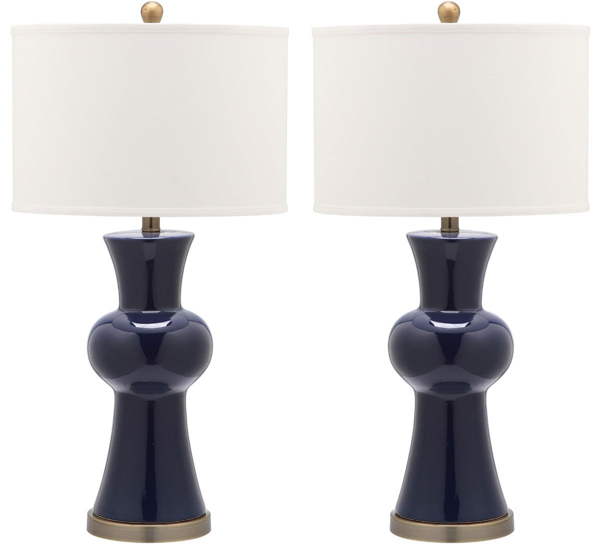 Safavieh Lola 30-Inch H Column Lamp Set Of 2 - Navy | Table Lamps | Modishstore - 2