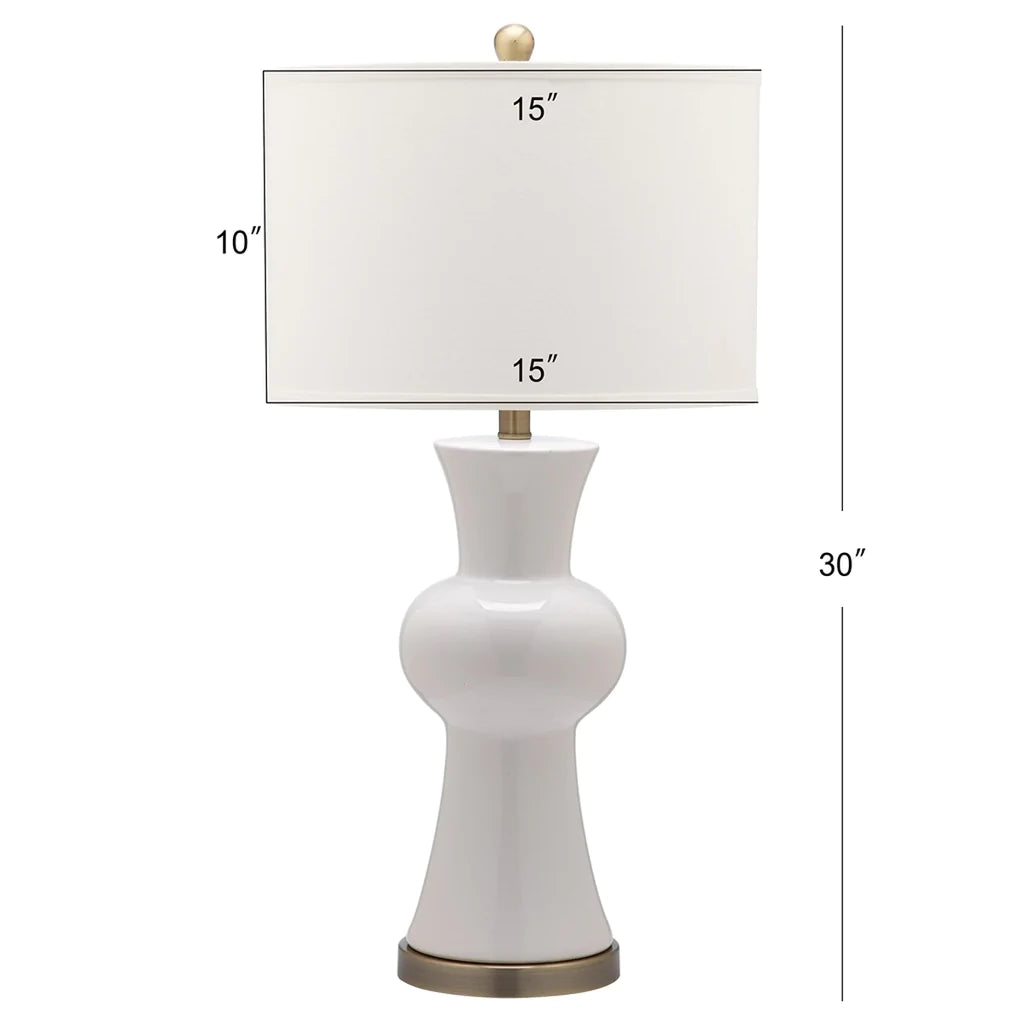 Safavieh Lola 30-Inch H Column Lamp Set Of 2 - White | Table Lamps | Modishstore - 3