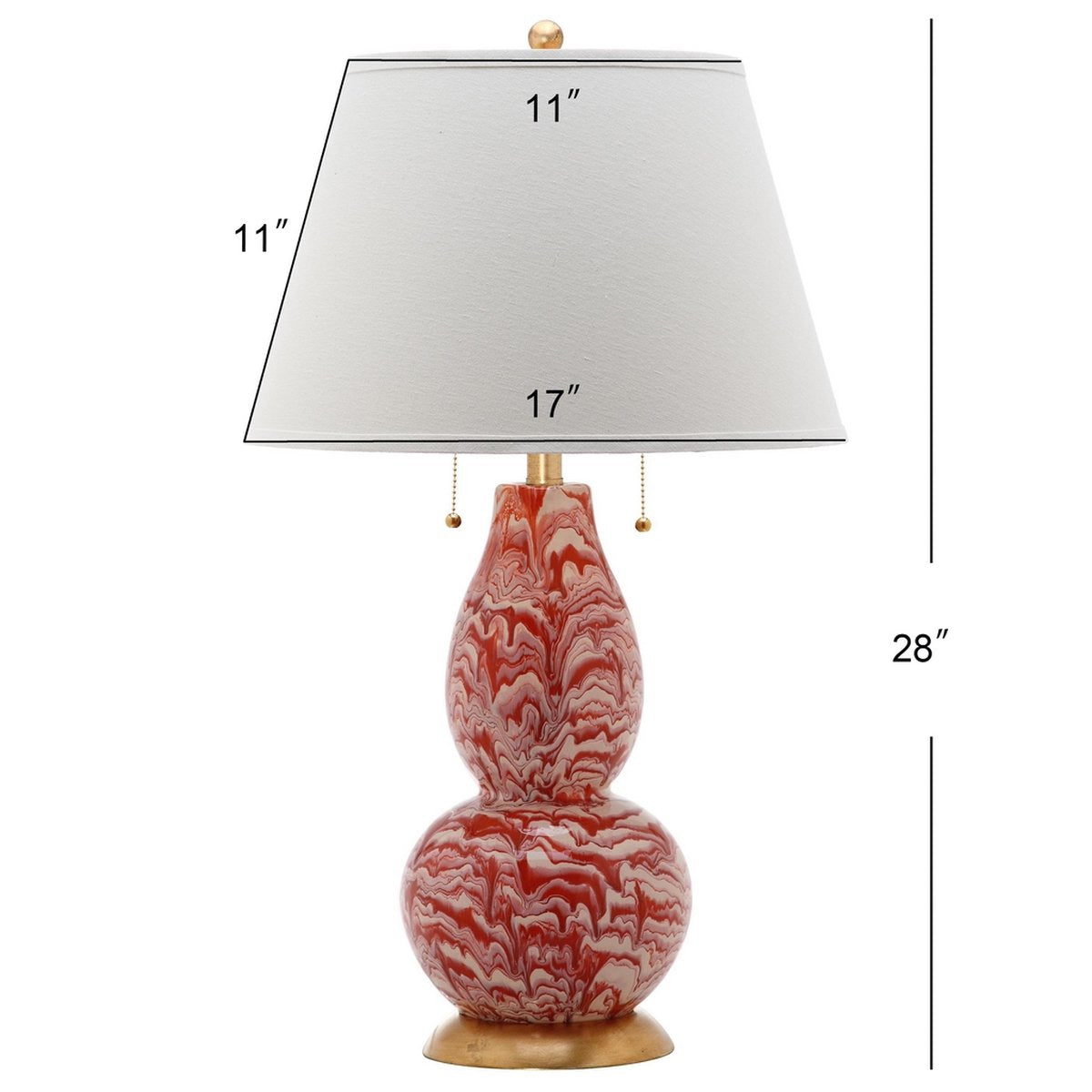 Safavieh Color Swirls 28-Inch H Glass Table Lamp Set Of 2 - Orange | Table Lamps | Modishstore - 2