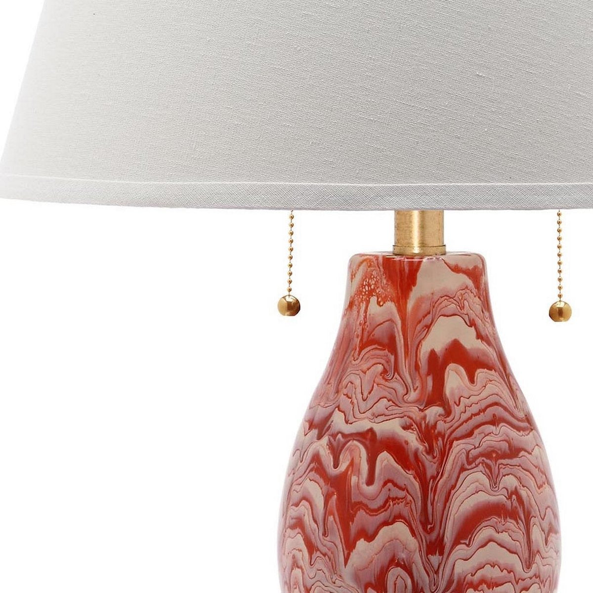 Safavieh Color Swirls 28-Inch H Glass Table Lamp Set Of 2 - Orange | Table Lamps | Modishstore - 3