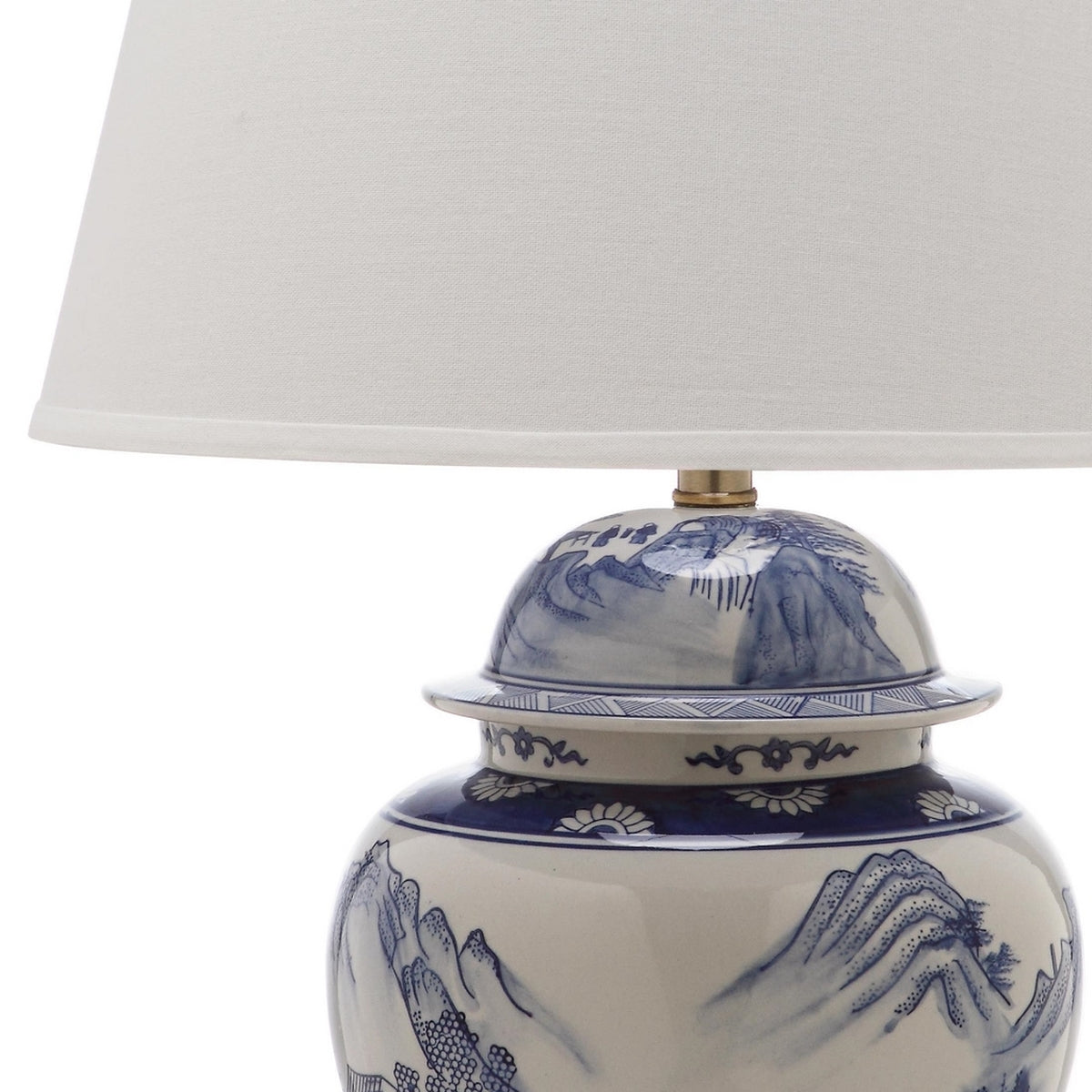 Safavieh Shanghai 29.5-Inch H Ginger Jar Set Of 2 - Blue | Table Lamps | Modishstore - 3