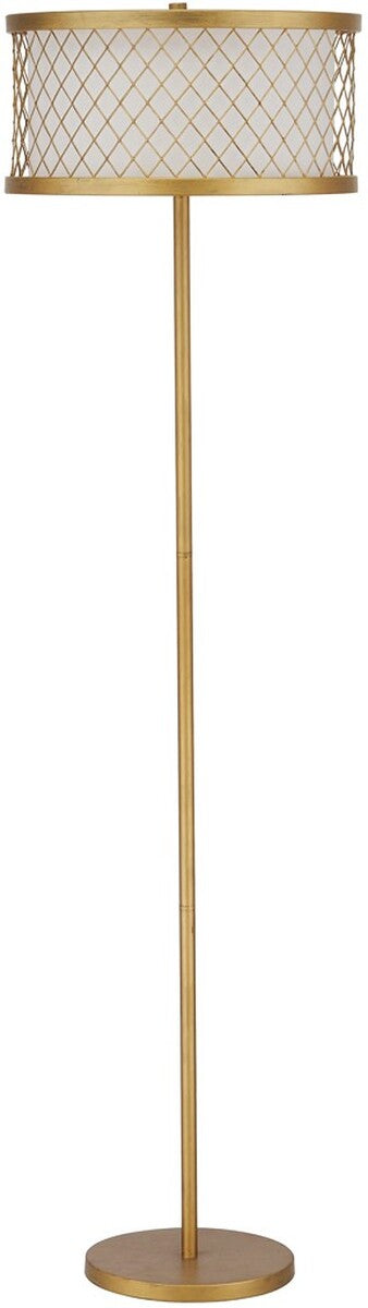 Safavieh Evie 58.25-Inch H Mesh Floor Lamp - Antique Gold | Floor Lamps | Modishstore - 2