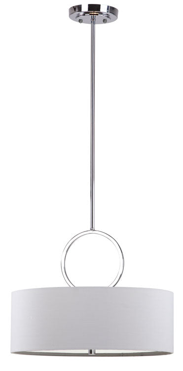 Safavieh Debonair 3 Light Chrome Ring 18 Inch Dia Drum Adjustable Pendant - Chrome | Pendant Lamps | Modishstore - 2