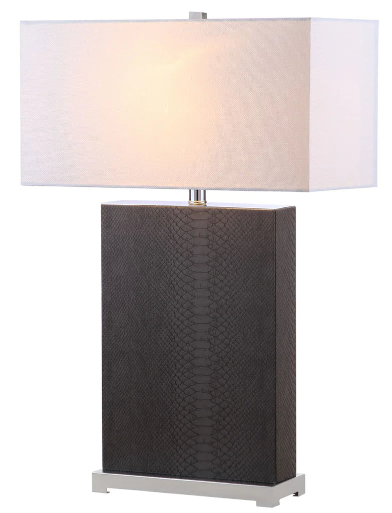 Safavieh Joyce 27.75-Inch H Faux Snakeskin Table Lamp Set Of 2 - Grey | Table Lamps | Modishstore - 5