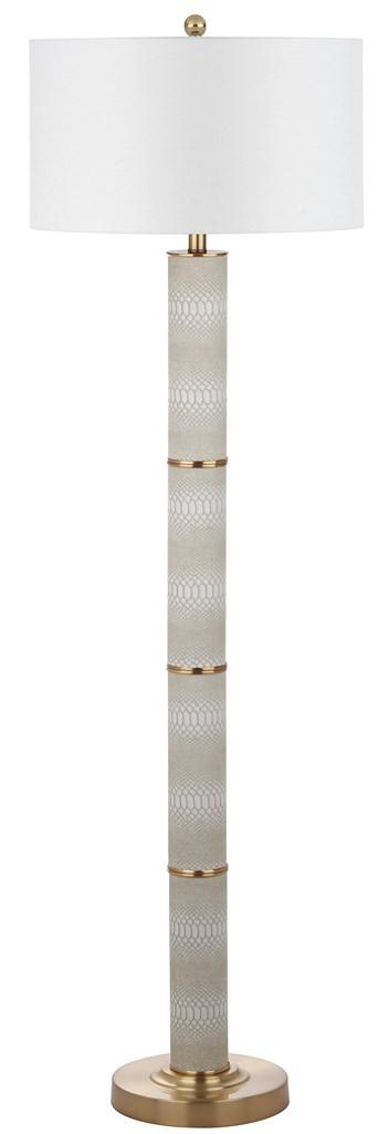 Safavieh Marcello 60.5-Inch H Faux Snakeskin Floor Lamp - Off