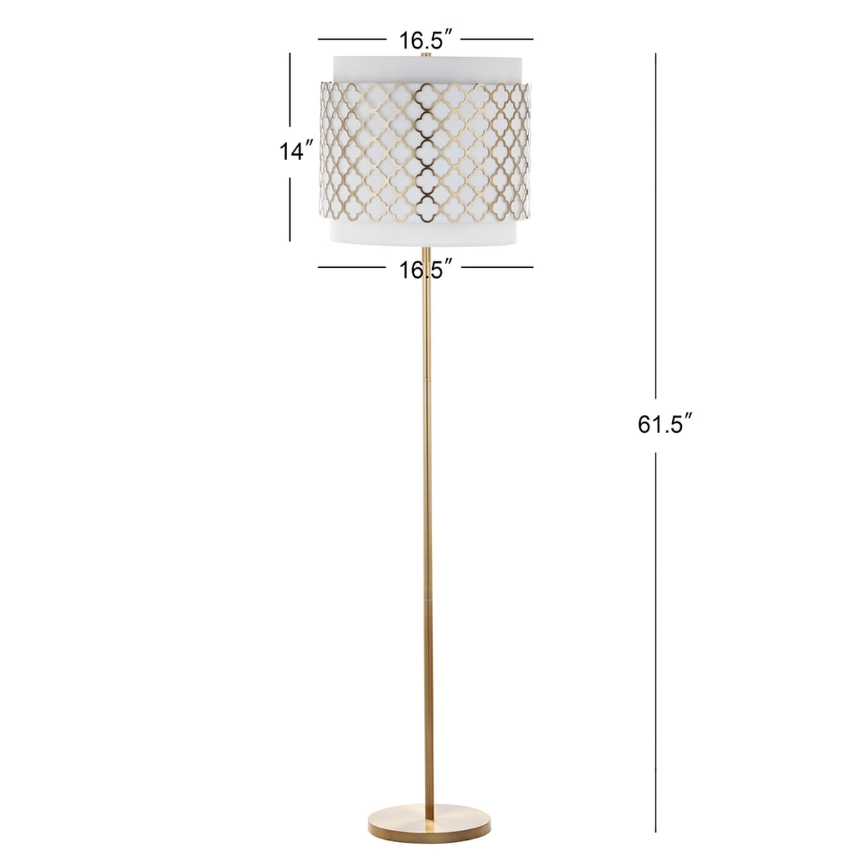 Safavieh Priscilla 61.5-Inch H Floor Lamp - Gold