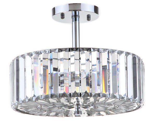 Safavieh Ariel 3 Light Chrome 13.5-Inch Dia Ceiling Light - Chrome | Ceiling Lamps | Modishstore - 2