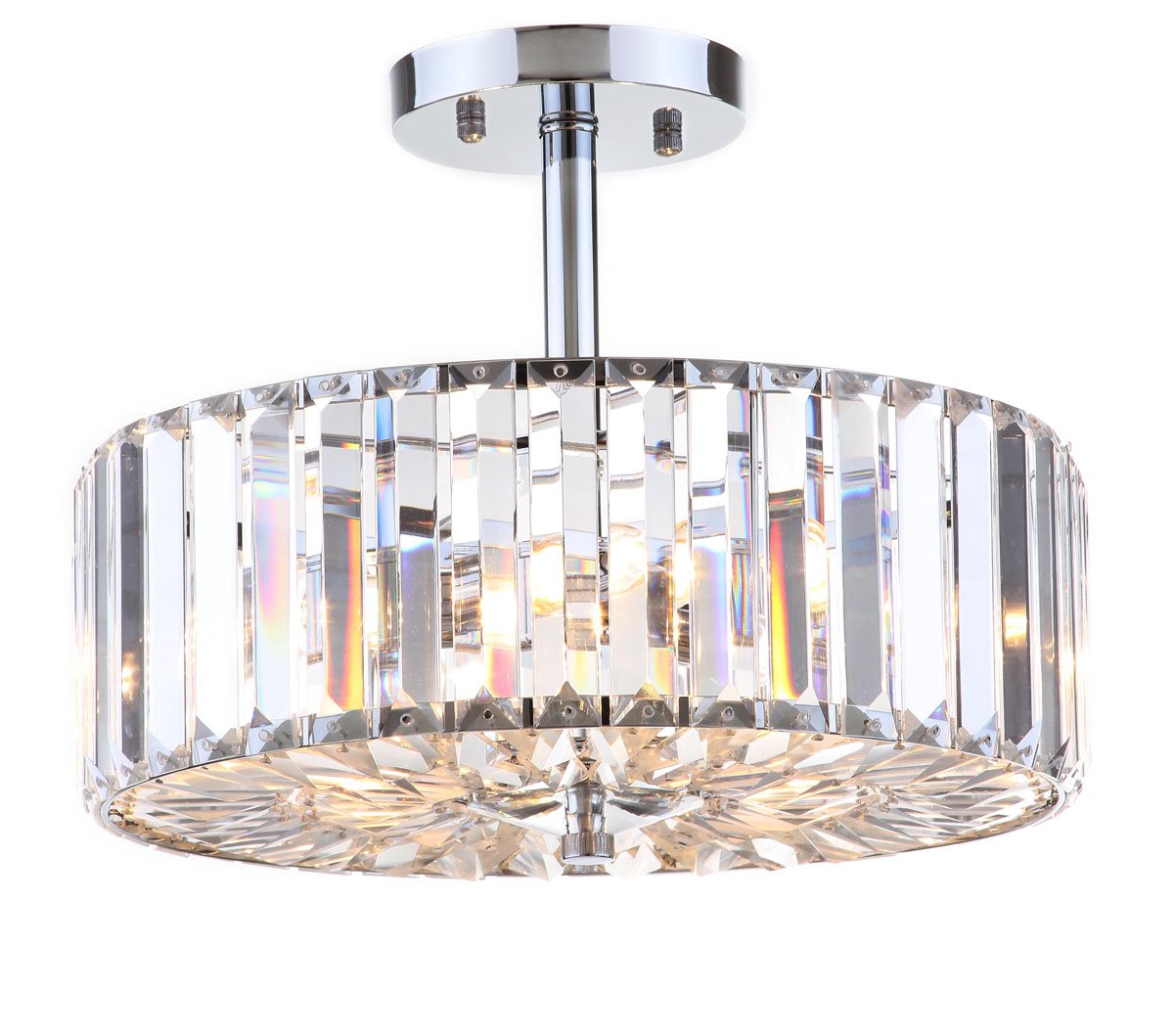 Safavieh Ariel 3 Light Chrome 13.5-Inch Dia Ceiling Light - Chrome | Ceiling Lamps | Modishstore - 3