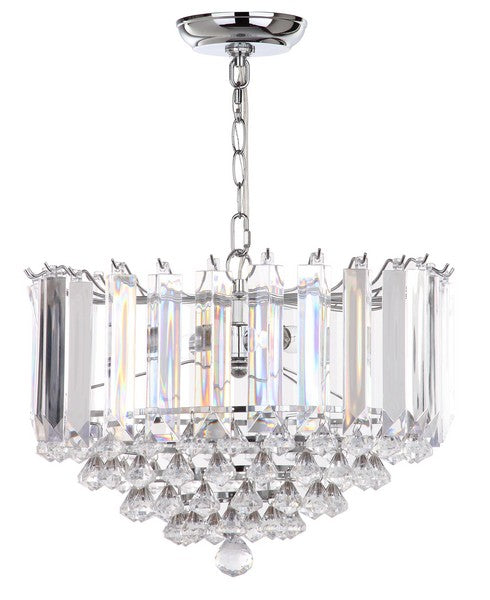 Safavieh Hampton 2 Light Chrome 16.5-Inch Dia Glass Pendant - Chrome | Pendant Lamps | Modishstore - 2