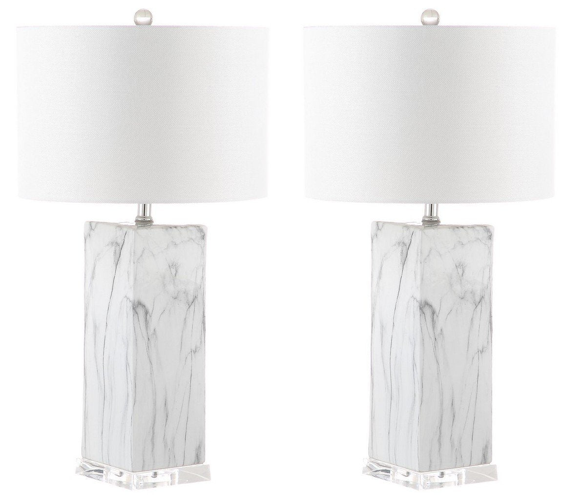 Safavieh Olympia Marble Table Lamp Set Of 2 - Black | Table Lamps | Modishstore - 2