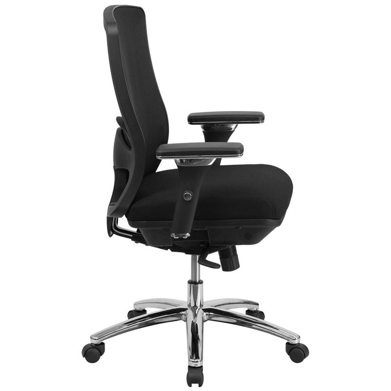 Hercules Series 24/7 Intensive Use Big & Tall 350 Lb. Rated Black Mesh Multifunction Swivel Ergonomic Office Chair By Flash Furniture | Office Chairs | Modishstore - 2