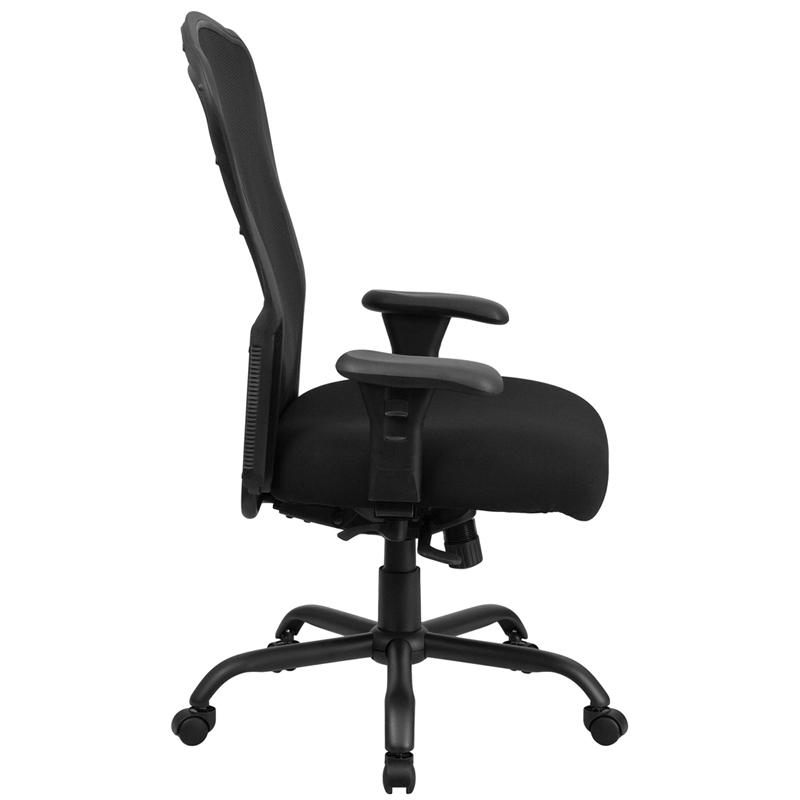 Hercules Series 24/7 Intensive Use Big & Tall 400 Lb. Rated Black Mesh Multifunction Synchro-Tilt Ergonomic Office Chair By Flash Furniture | Office Chairs | Modishstore - 2