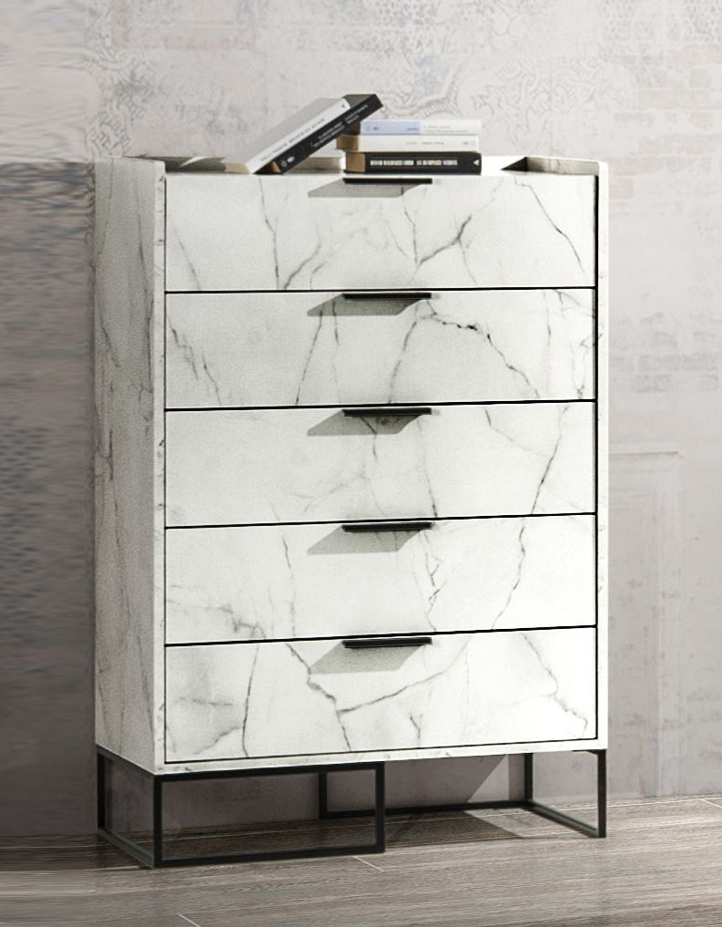 Nova Domus Marbella - Italian Modern White Marble Chest | Drawers | Modishstore - 1