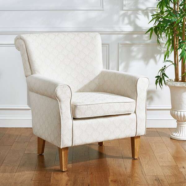 Safavieh Hazina Club Chair - Beige Flower | Accent Chairs | Modishstore