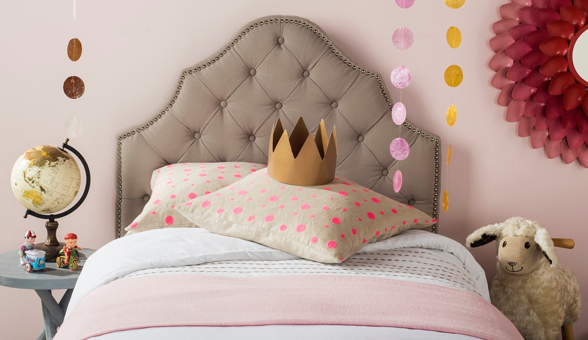 Safavieh Arebelle Queen Headboard Queen Size - Taupe | Headboards | Modishstore - 2