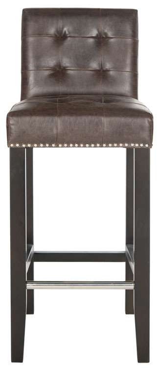 Safavieh Thompson Bar Stool - Antique Brown | Bar Stools | Modishstore - 2