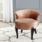 Safavieh Mora French Leg Linen Vanity Chair | Accent Chairs |  Modishstore  - 5