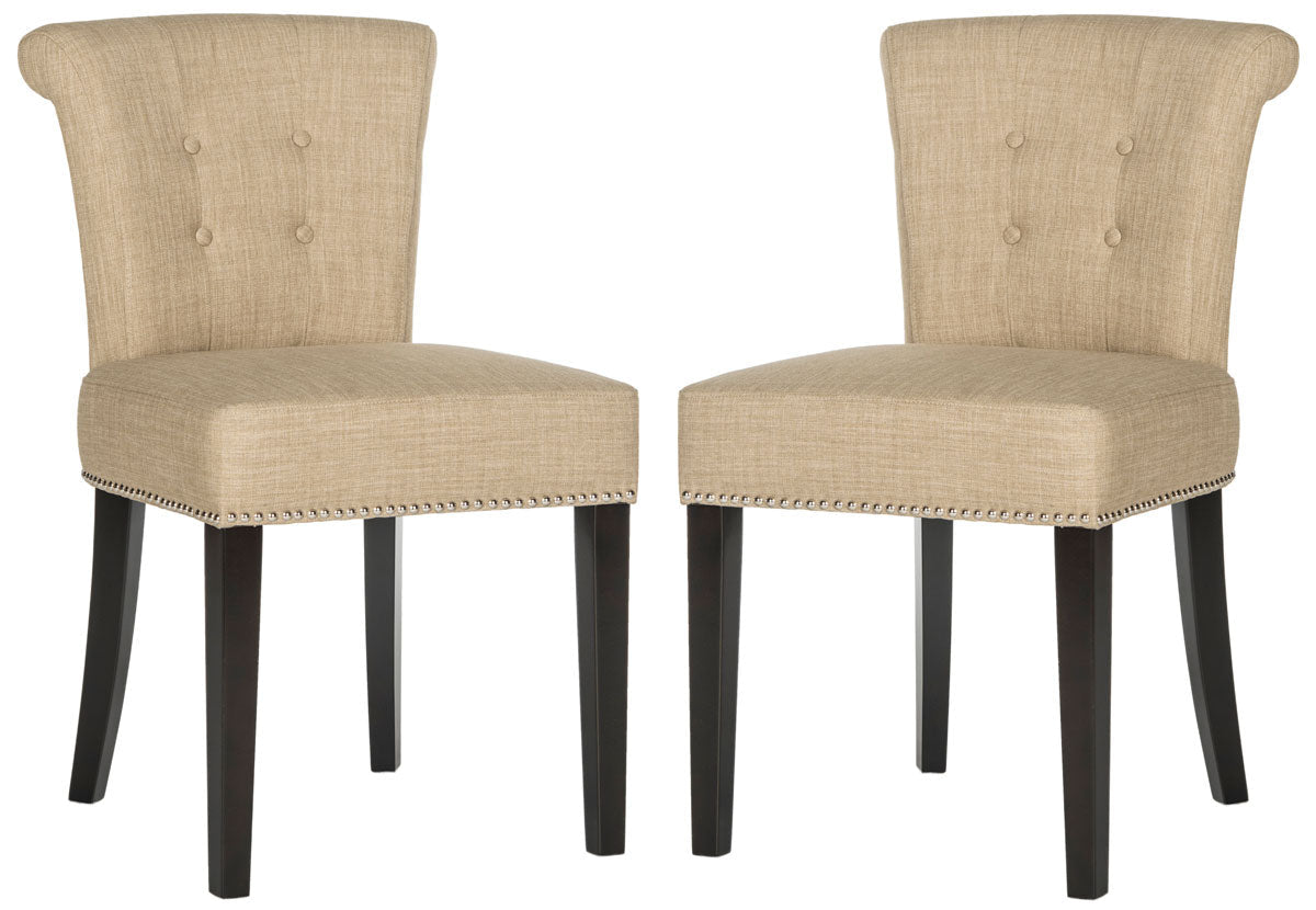 Safavieh Sinclair 21''H  Ring Chair (Set Of 2)  - Silver Nail Heads | Dining Chairs | Modishstore - 1