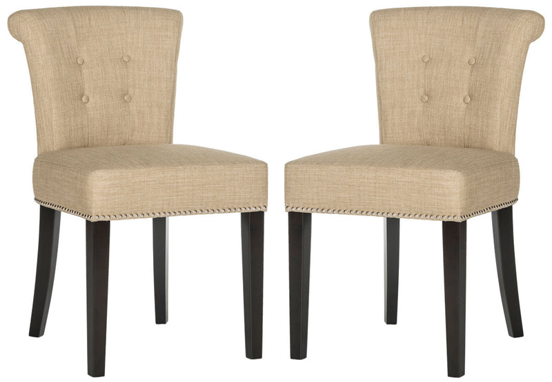 Safavieh Sinclair 21''H  Ring Chair (Set Of 2)  - Silver Nail Heads | Dining Chairs | Modishstore - 1